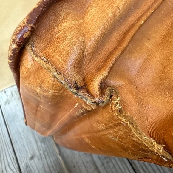 CANVAS AND LEATHER ATTACHE BAG - PRICE LOWERED - Picture 6 of 8